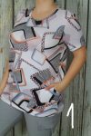 Színes mintás zsebes tunika XL, 2XL, 3XL,4XL,5XL,6XL