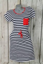 Rugalmas anyagú csinos csíkos  ruha M, L, XL, 2XL 