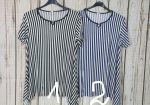   Nagyon csinos csíkos lenge A-vonalú  felső L, XL, 2XL, 3XL