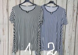 Nagyon csinos csíkos lenge A-vonalú  felső L, XL, 2XL, 3XL