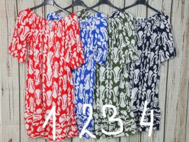 Színes,lenge ,vállrahúzható mintás ruha L/XL és 2XL/3XL
