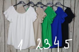 Színes lenge felső nyakánál gumis-több színben