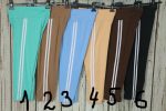   Oldalt csíkos bambusz térd leggings S/M és L/XL- 6 színben