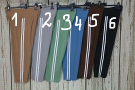 Oldalt csíkos bambusz térd leggings 3XL/4XL és 5XL/6XL- 6 színben