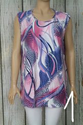 Színes mintás ujjatlan ,rugalmas anyagú moletti felső 4XL, 5XL, 6XL ,7XL ,8XL