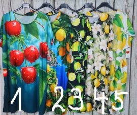 Gyümölcsös  lenge anyagú tunika -több mintával