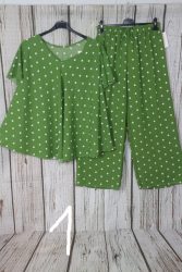 Színes pöttyös lenge szett 