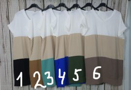 Háromszínű hosszított felső, tunika XL, 2XL, 3XL, 4XL