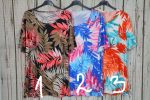   Színes levélmintás moletti felső 4XL, 5XL, 6XL ,7XL ,8XL -3 szín