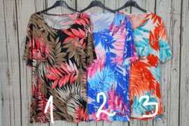 Színes levélmintás moletti felső 4XL, 5XL, 6XL ,7XL ,8XL -3 szín