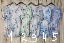 Színes virágos rugalmas anyagú felső,dereka gumis  M, L, XL, 2XL, 3XL, 4XL