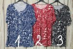 Színes mintás moletti felső 4XL, 5XL, 6XL ,7XL ,8XL