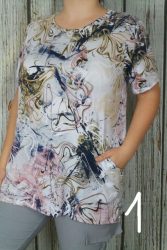 Színes mintás zsebes tunika XL, 2XL, 3XL,4XL,5XL,6XL