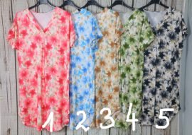 Színes virágos rugalmas anyagú ruha, tunika L/XL , 2XL/3XL, 4XL/5XL, 6XL/7XL