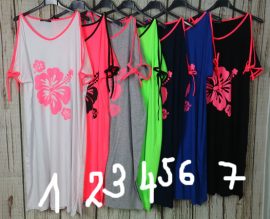 Vállvillantós színes lezser török ruha 