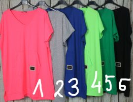 Színes kenguruzsebes lezser ruha 